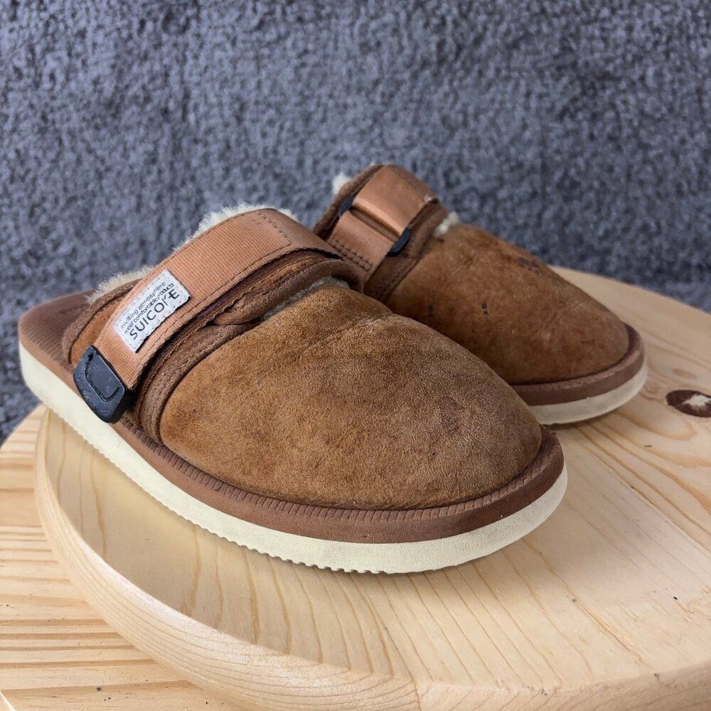 Suicoke Women's Brown Shearling Slippers - Picture 2 of 11